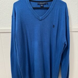 U.S. Polo Assn. Blue V-Neck Sweater